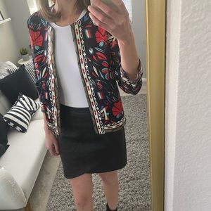 Silky Patterned Blazer